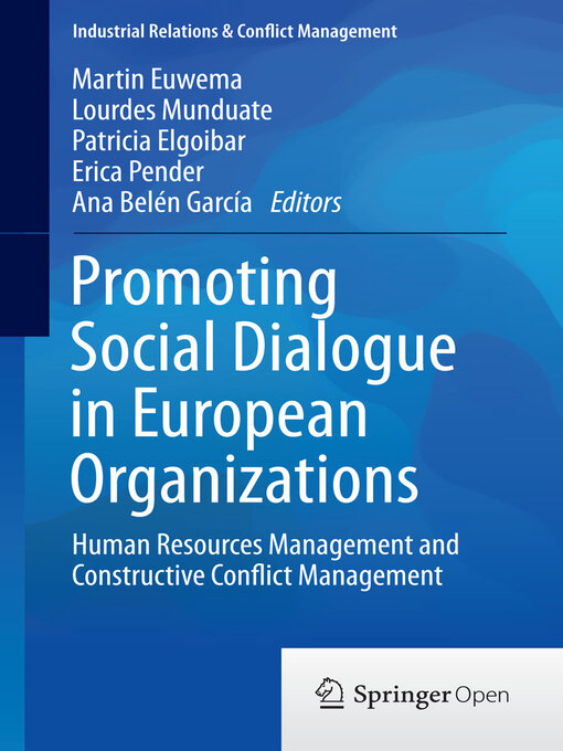 Title details for Promoting Social Dialogue in European Organizations by Martin Euwema - Available